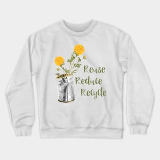 Recycle Wildflowers Crewneck Sweatshirt